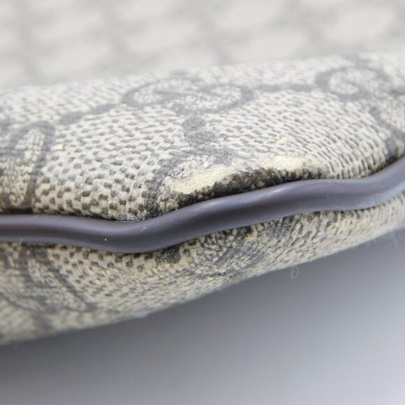 Gucci GG Supreme Coated Canvas Flat Messenger Bag | Beige Ebony | Fair Condition - Picture 12 of 16